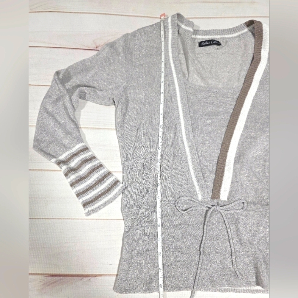 Dolce Cabo Grey Linen Blend Tunic Blouse Small - New With Tags - Picture 7 of 9
